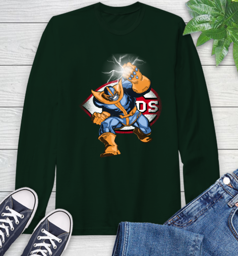 Cincinnati Reds MLB Baseball Thanos Avengers Infinity War Marvel Long Sleeve T-Shirt 7
