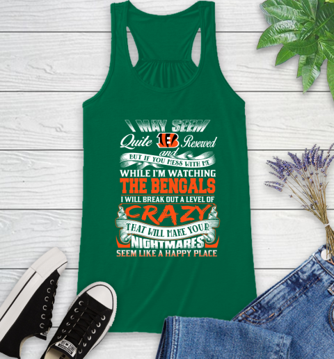 Cincinnati Bengals NFL Football Don't Mess With Me While I'm Watching My Team Racerback Tank 6