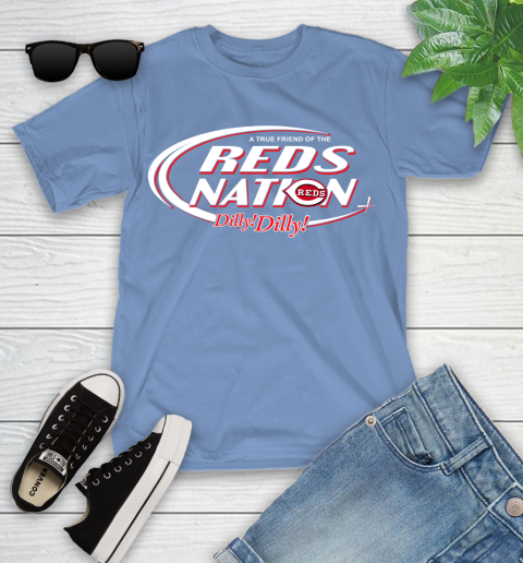 MLB A True Friend Of The Cincinnati Reds Dilly Dilly Baseball Sports Youth T-Shirt 15