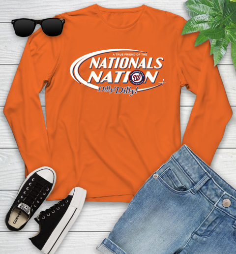 MLB A True Friend Of The Washington Nationals Dilly Dilly Baseball Sports Youth Long Sleeve 3