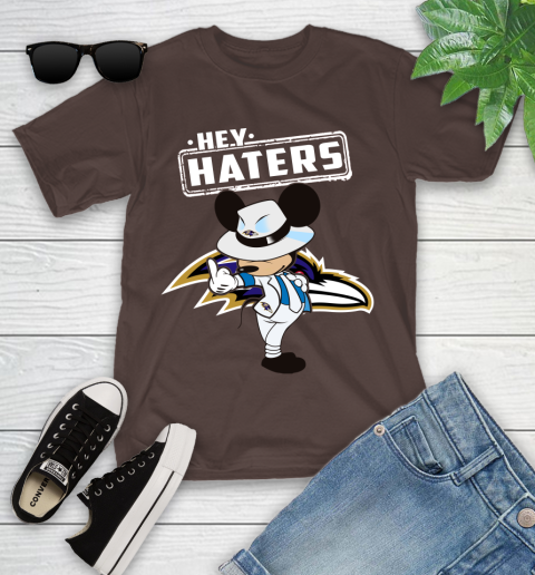 NFL Hey Haters Mickey Football Sports Baltimore Ravens Youth T-Shirt 7