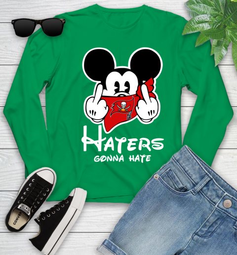 NFL Tampa Bay Buccaneers Haters Gonna Hate Mickey Mouse Disney Football T Shirt_000 Youth Long Sleeve 7