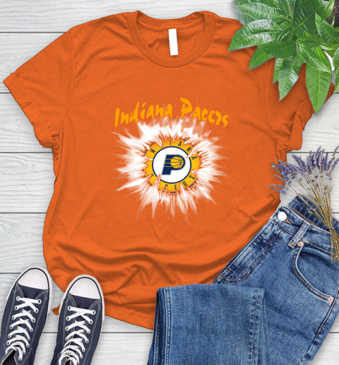Indiana Pacers NBA Basketball Rip Sports Women's T-Shirt 3