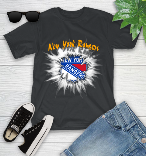 New York Rangers NHL Hockey Adoring Fan Rip Sports Youth T-Shirt