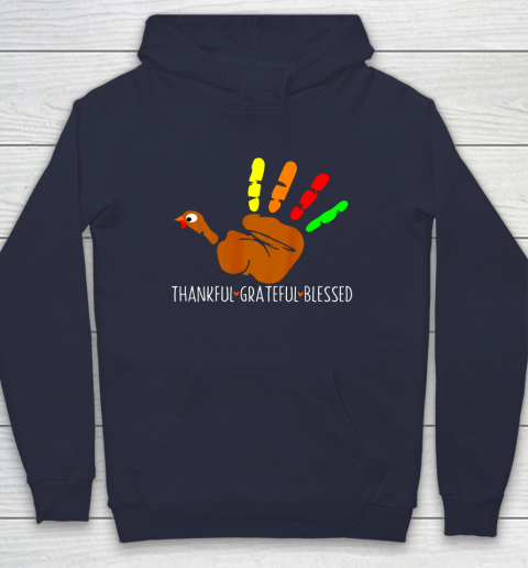Thanksgiving Shirt Turkey Hand Print Funny Thanksgiving Day Hoodie 2