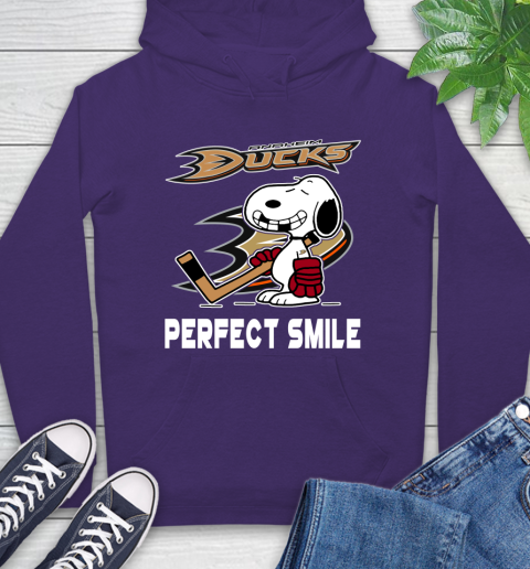NHL Anaheim Ducks Snoopy Perfect Smile The Peanuts Movie Hockey T Shirt Hoodie 5