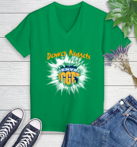 Denver Nuggets NBA Basketball Rip Sports Women's V-Neck T-Shirt 5