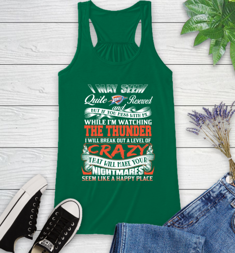 Oklahoma City Thunder NBA Basketball Don't Mess With Me While I'm Watching My Team Racerback Tank 6