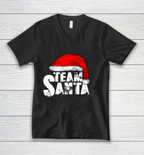 Team Santa Christmas Family Matching Pajamas V-Neck T-Shirt
