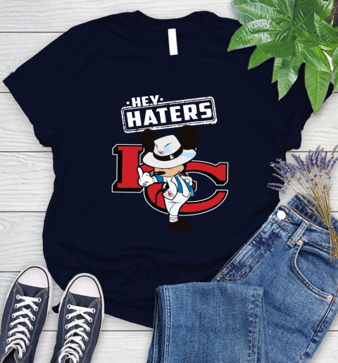 NFL Hey Haters Mickey Football Sports Kansas City Chiefs Women's T-Shirt 2