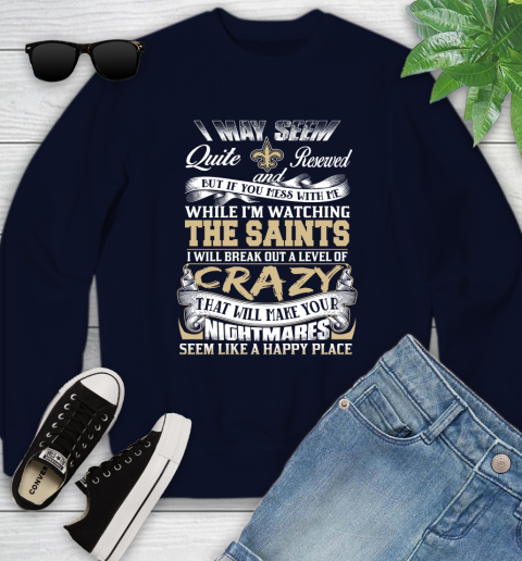 New Orleans Saints NFL Football Don't Mess With Me While I'm Watching My Team Youth Sweatshirt 2