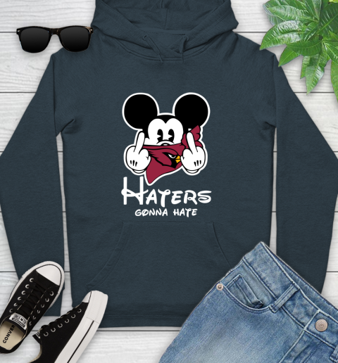 NFL Arizona Cardinals Haters Gonna Hate Mickey Mouse Disney Football T Shirt Youth Hoodie 10