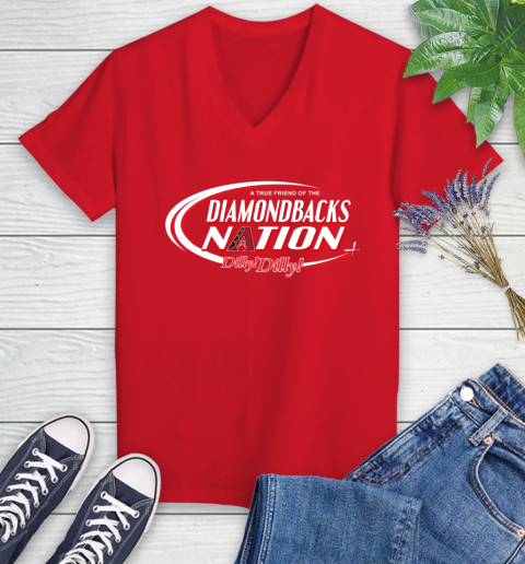 MLB A True Friend Of The Arizona Diamondbacks Dilly Dilly Baseball Sports Women's V-Neck T-Shirt 11