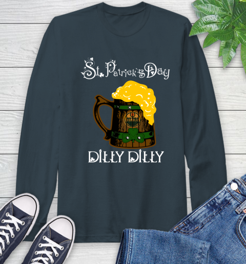 NHL Edmonton Oilers St Patrick's Day Dilly Dilly Beer Hockey Sports Long Sleeve T-Shirt 9