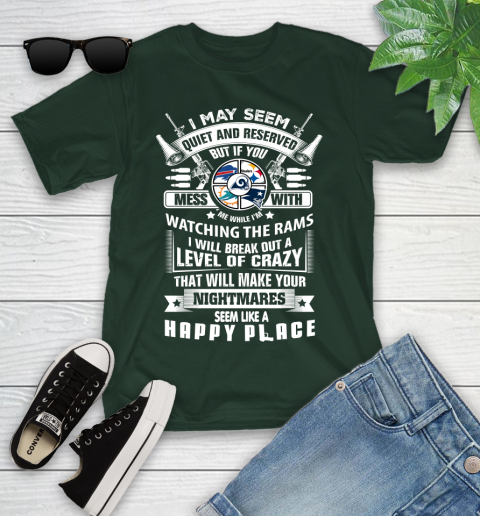 Los Angeles Rams NFL Football Don't Mess With Me While I'm Watching My Team Sports (1) Youth T-Shirt 5