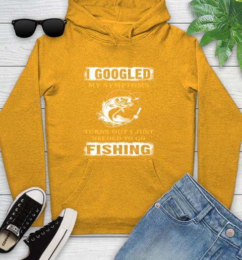 I Googled My Symptoms Turns Out I Needed To Go Fishing Youth Hoodie 2