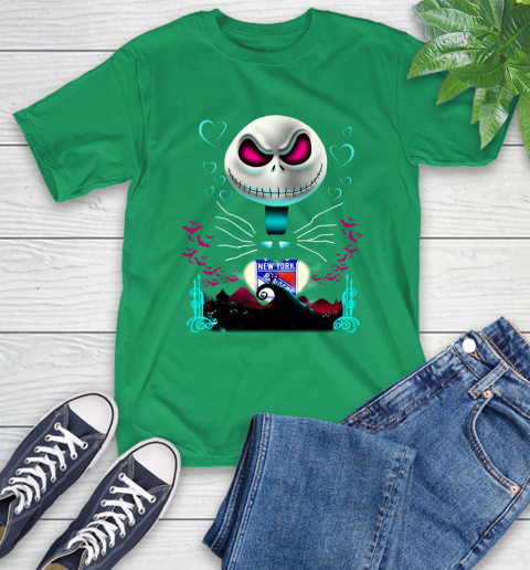 NHL New York Rangers Jack Skellington Sally The Nightmare Before Christmas Hockey T-Shirt 7