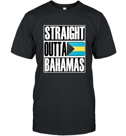 Straight Outta Bahamas Funny Gift Flag T Shirt T-Shirt