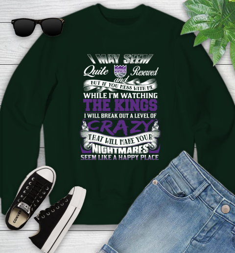 Sacramento Kings NBA Basketball Don't Mess With Me While I'm Watching My Team Youth Sweatshirt 9