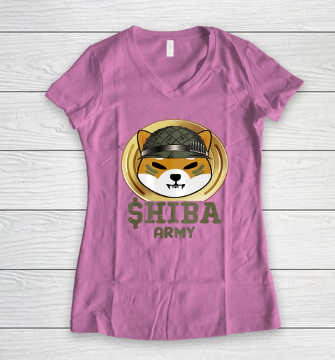 Shiba Army Vintage Shiba In Coin Shiba Army Women's V-Neck T-Shirt 10
