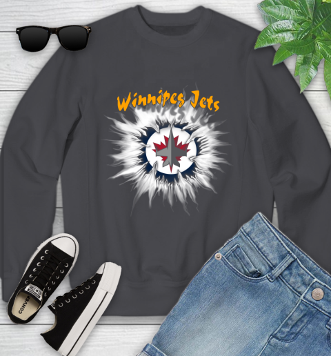 Winnipeg Jets NHL Hockey Adoring Fan Rip Sports Youth Sweatshirt 5