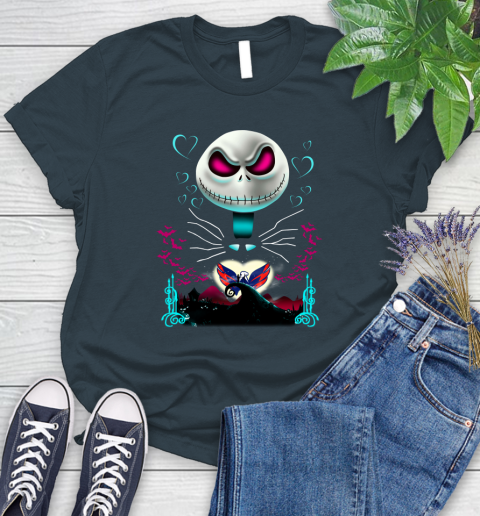 NHL Washington Capitals Jack Skellington Sally The Nightmare Before Christmas Hockey Women's T-Shirt 11