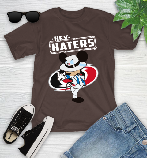 NHL Hey Haters Mickey Hockey Sports Carolina Hurricanes Youth T-Shirt 7