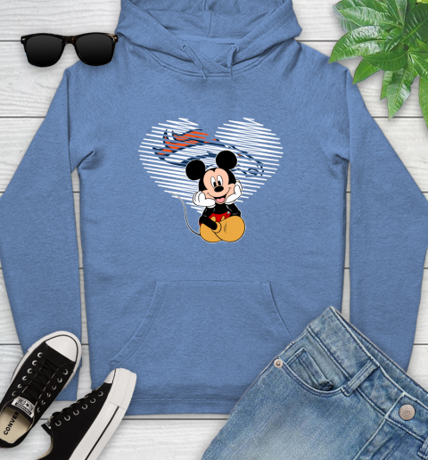 NFL Denver Broncos The Heart Mickey Mouse Disney Football T Shirt_000 Youth Hoodie 13