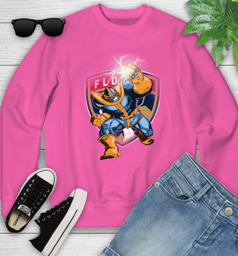 Florida Panthers NHL Hockey Thanos Avengers Infinity War Marvel Youth Sweatshirt 6