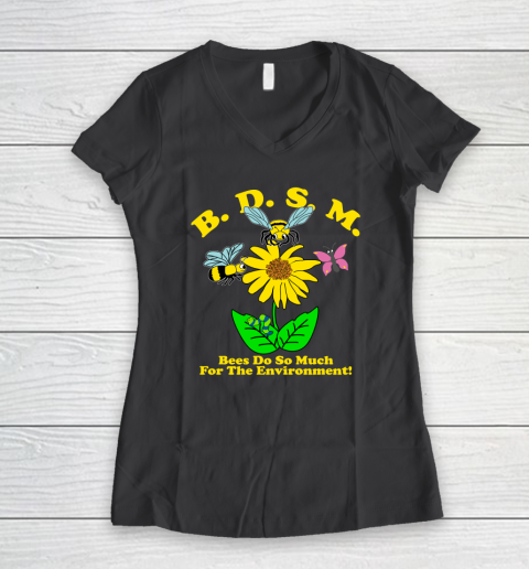 BDSM Bees Do So Much for the environment Essential T Shirt Women's V-Neck T-Shirt 4