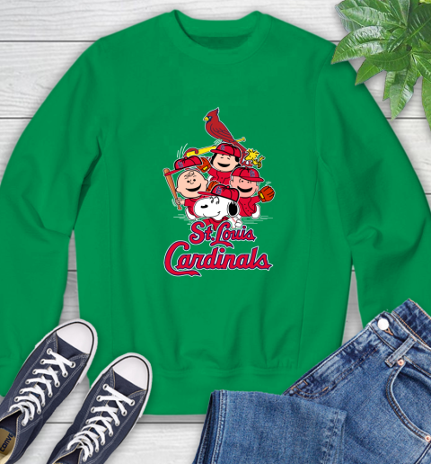 MLB St.Louis Cardinals Snoopy Charlie Brown Woodstock The Peanuts Movie Baseball T Shirt_000 Sweatshirt 7