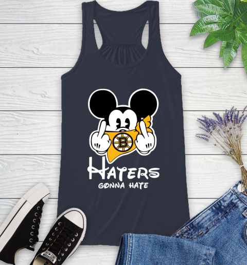 NHL Boston Bruins Haters Gonna Hate Mickey Mouse Disney Hockey T Shirt Racerback Tank 10