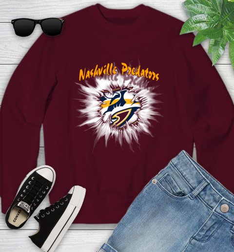 Nashville Predators NHL Hockey Adoring Fan Rip Sports Youth Sweatshirt 4