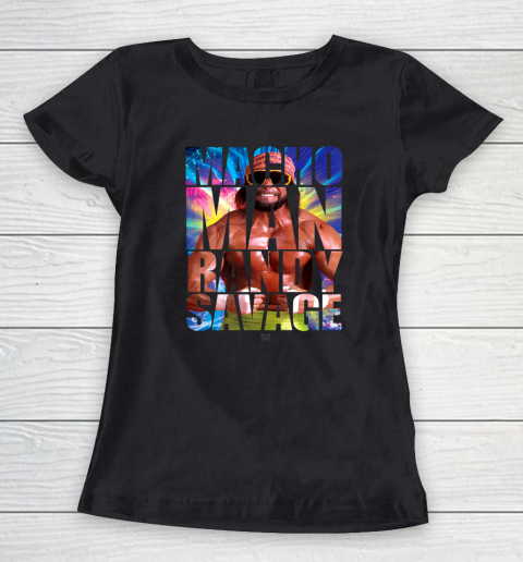 Randy Macho Man Savage WWE Disco Splash Women's T-Shirt 1