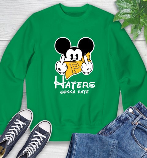 MLB Pittsburgh Pirates Haters Gonna Hate Mickey Mouse Disney Baseball T Shirt_000 Sweatshirt 7