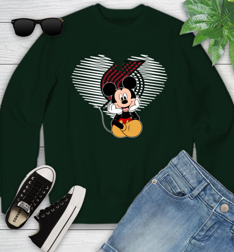 NBA Portland Trail Blazers The Heart Mickey Mouse Disney Basketball Youth Sweatshirt 9