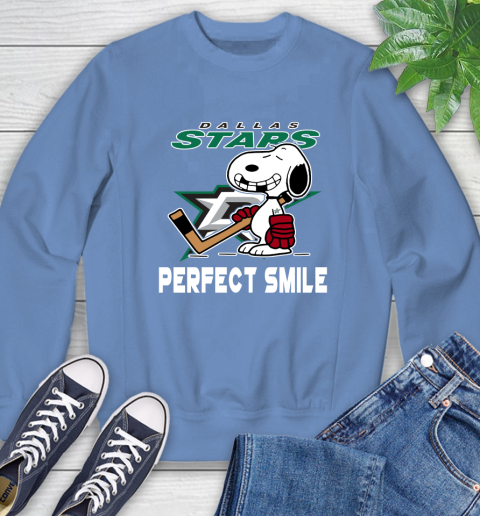 NHL Dallas Stars Snoopy Perfect Smile The Peanuts Movie Hockey T Shirt Sweatshirt 11