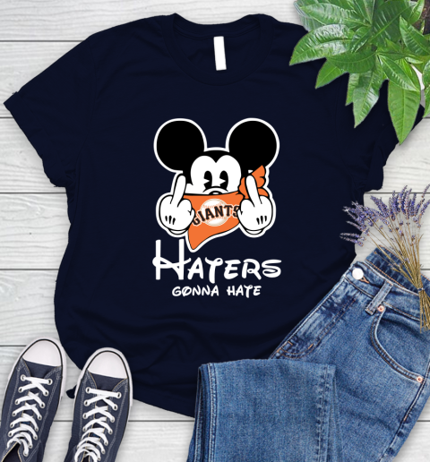 MLB San Francisco Giants Haters Gonna Hate Mickey Mouse Disney Baseball T Shirt_000 Women's T-Shirt 2