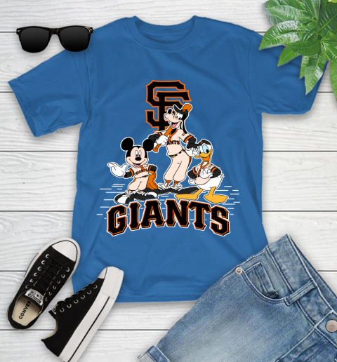 MLB San Francisco Giants Mickey Mouse Donald Duck Goofy Baseball T Shirt Youth T-Shirt 12