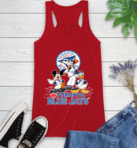 MLB Toronto Blue Jays Mickey Mouse Donald Duck Goofy Baseball T Shirt Racerback Tank 5