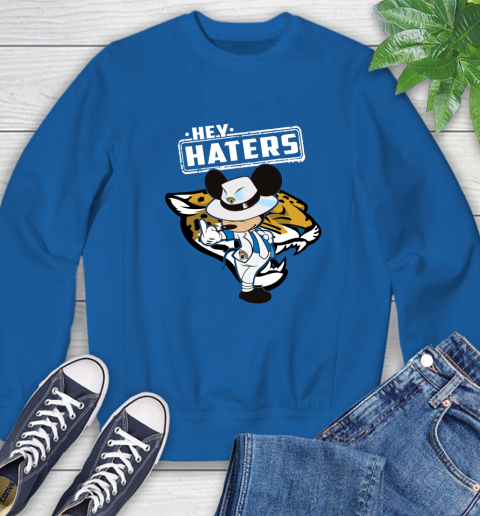 NFL Hey Haters Mickey Football Sports Jacksonville Jaguars Sweatshirt 9