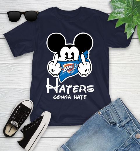 NBA Oklahoma City Thunder Haters Gonna Hate Mickey Mouse Disney Basketball T Shirt Youth T-Shirt 2