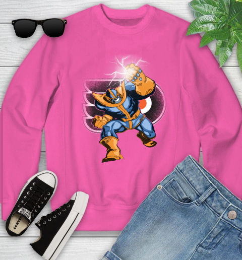 Philadelphia Flyers NHL Hockey Thanos Avengers Infinity War Marvel Youth Sweatshirt 6