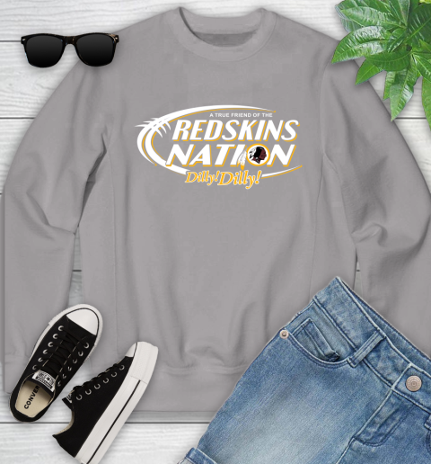 NFL A True Friend Of The Washington Redskins Dilly Dilly Football Sports Youth Sweatshirt 3