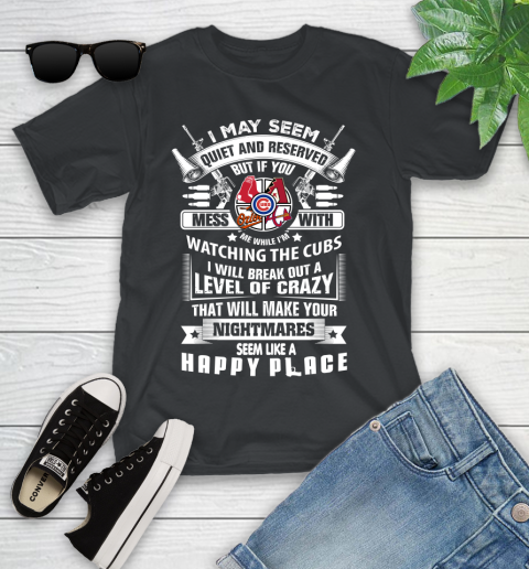 Chicago Cubs MLB Baseball Don't Mess With Me While I'm Watching My Team Sports Youth T-Shirt