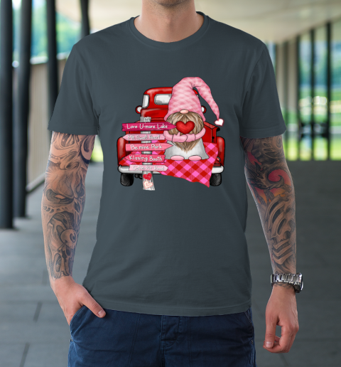 Valentine Vintage Red Truck Gnomes You And Me Valentines Day T-Shirt 12