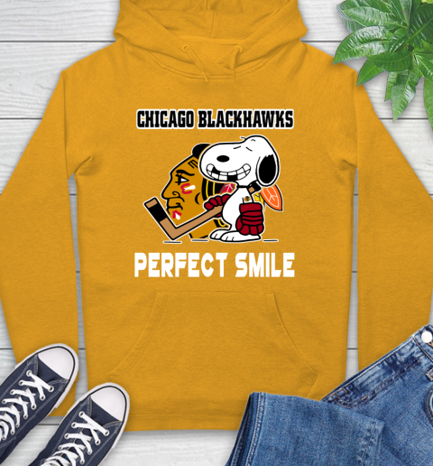 NHL Chicago Blackhawks Snoopy Perfect Smile The Peanuts Movie Hockey T Shirt Hoodie 2