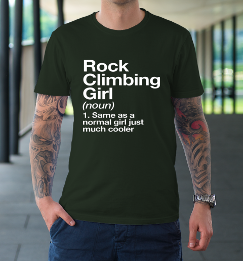Rock Climbing Girl Definition Funny Sports T Shirt Tee For Sports