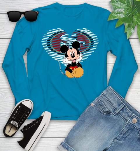 NFL San Francisco 49ers The Heart Mickey Mouse Disney Football T Shirt_000 Youth Long Sleeve 8