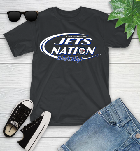 NHL A True Friend Of The Winnipeg Jets Dilly Dilly Hockey Sports Youth T-Shirt